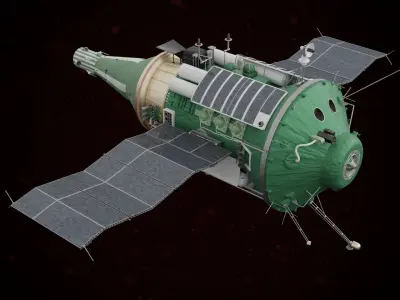 Soviet TKS Spacecraft 3D model