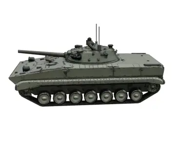 M2 Bradley Infantry Fighting Vehicle Low Poly Military IFV Low-poly 3D model