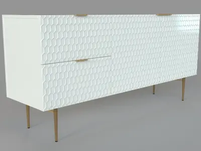 Audrey Dining Buffet Parchment 3D model