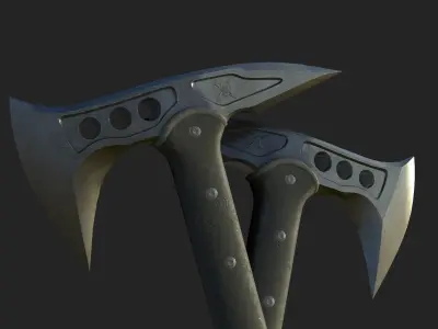 Tactical tomahawk Low-poly 3D model