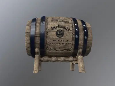 Whiskey barrel 3D model