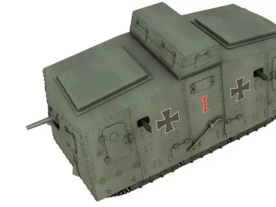 WW2 German  WW1 Panzer 3D model