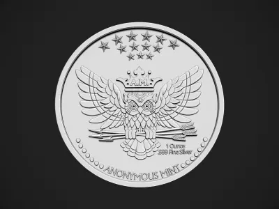 Anonymous Owl Bitcoin 3D print model