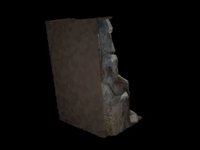 photo scanned Ancient Egyptian statue of a couple 3D model