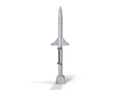 AGM-88 HARM Missile Low-poly 3D model