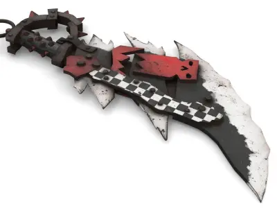 Orc Battle Axe 3 Low-poly 3D model