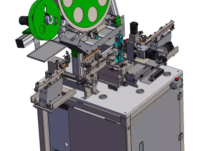 Vacuum tube assembly packaging machine 3D model