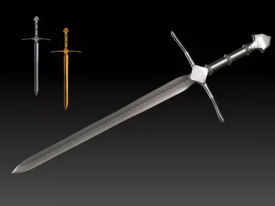 Flower sword Basic 3D model