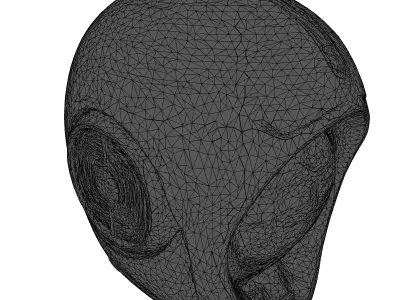 Futuristic Robot AI Head Concept 3D model