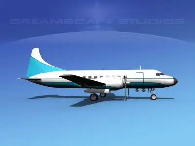 Convair CV-340 Corporate 2 3D model
