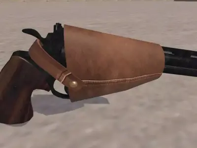 Magnum 357 with Holster Free low-poly 3D model