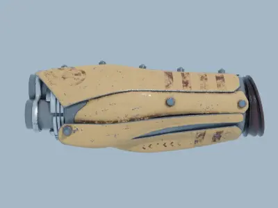 Arm Cannon Low-poly 3D model