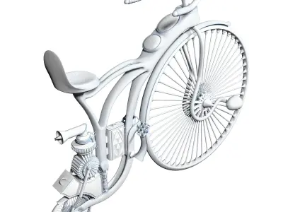 Steampunk bike - Steam-Jamesson 3D model