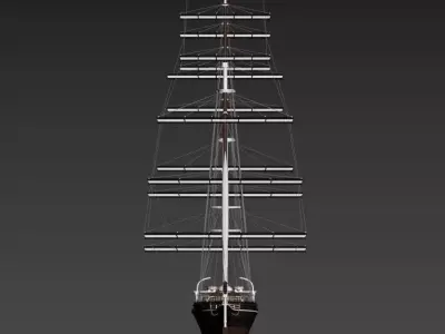 Cutty Sark Legendary Tea Clipper Tall Ship 3D Model 3D model