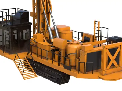 Rotary Blast hole Drill MD6310 Low-poly 3D model