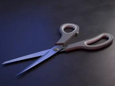 scissors 3d Low-poly 3D model