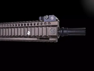 MK18 Rifle Low-poly 3D model