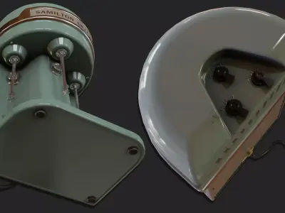 Retro Diner Milkshake Maker Low-poly 3D model