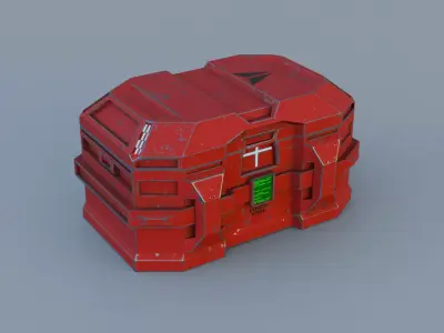 Sci-fi - Supply Crate  Low-poly 3D model
