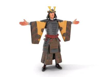 Samurai Armor model pack Low-poly 3D model