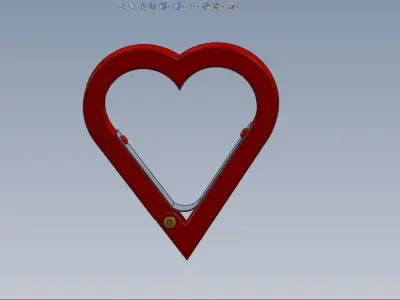 Marriage carabiner Free 3D model