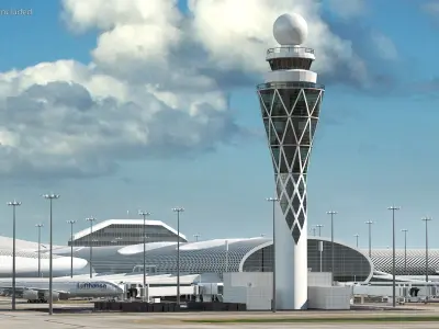  Airport Infrastructure With Aircraft 