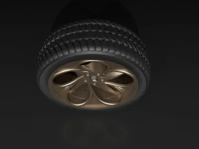 C5AR wheel Low-poly 3D model
