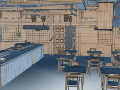 Sushi bar 3D model purchase