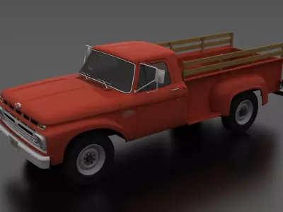 F-Series F-350 Flareside Pickup 1966 Low-poly 3D model