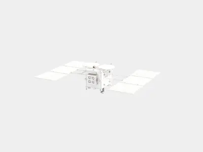 spaceship hayabusa2 Low-poly 3D model