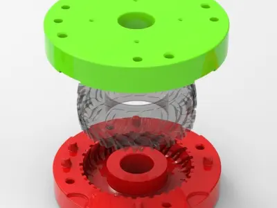 Mold for diecast Nokian Tractor King tire Scale 1 to 25 3D print model