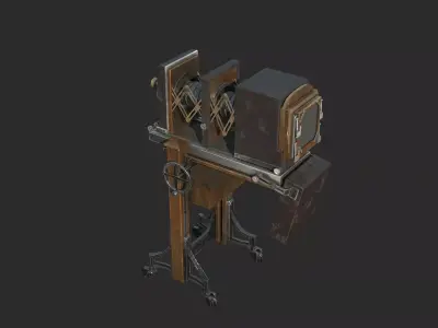 Old-fashioned photography equipment camera 3D model