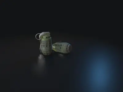 URG 86 Hand Grenade  Low-poly 3D model