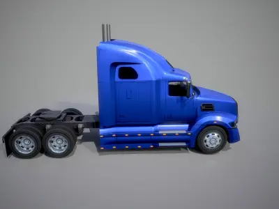 American Truck 7 and upgrades - Mobile Asset Low-poly 3D model Low-poly 3D model