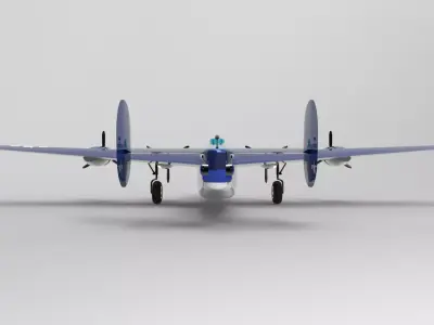 Consolidated B-24 Liberator Low-poly 3D model purchase