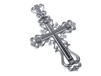 patterned cross 3D print model