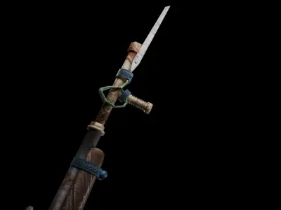Rust Handmade Rifle Low-poly 3D model