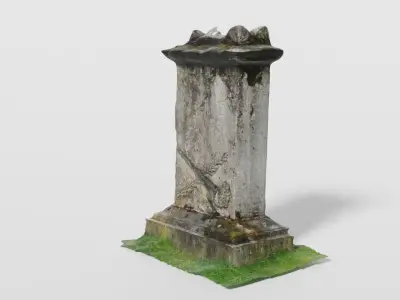 Historical cemetery headstone photoscan  3D model