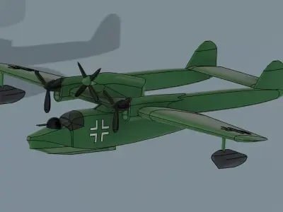 Blohm Voss Bv 138 airplane model 3D print model