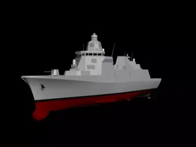 Turkish TF2000 destroyer 3D model