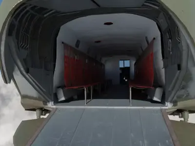 Chinook CH-47 Helicopter Low-poly 3D model