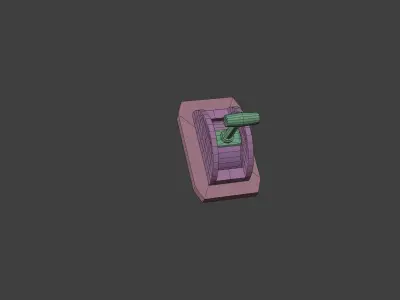 lever Low-poly 3D model