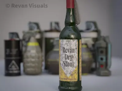 Molotov cocktail Low-poly 3D model