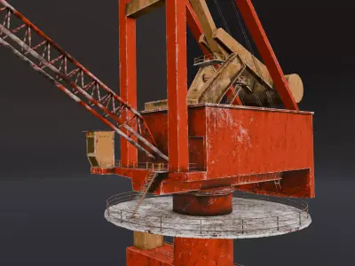 Crane 3D Model  Low-poly 3D model