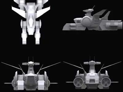 Gundam Zeon X Earth Federation Space military Collection 3D model