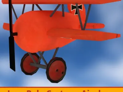 Airplane Cartoon Low-poly 3D model purchase