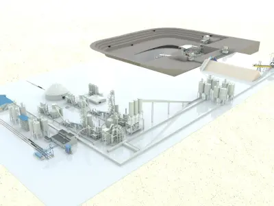 Cement Plant 3D model