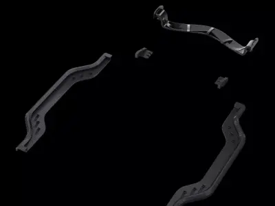Spoiler bodykit carbon part industrial 3D model