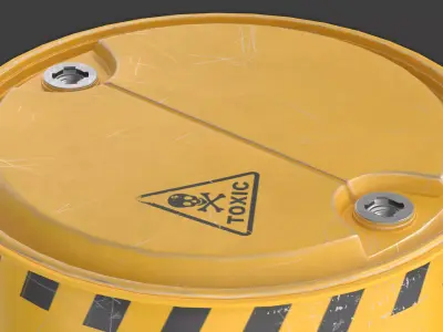 Radioactive Waste Barrel 3D model