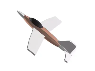 Plane 95 Low-poly 3D model